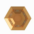 Golden Table Lamp With Traditional Carved Patterns And Elegant Design For Home Decor