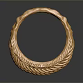 Elegant Shiny Gold Braided Ring With Intricate Texture For Daily Accessory