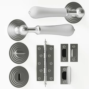 Modern door handle hinge 3d model
