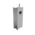 Mobile Industrial Control Cabinet With Silver Enclosure Digital Display And Control Panel 3d model