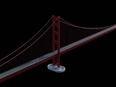 Golden Gate Bridge 3d model