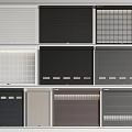 Modern rolling shutter door rolling gate garage door shop rolling shutter door security door 3d model