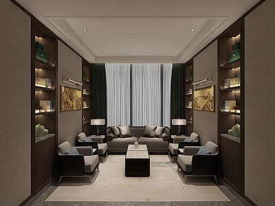 New Chinese Living Room 3d model