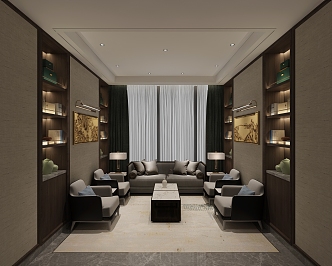 New Chinese Living Room 3d model