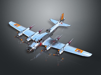 Modern Bomber Byzantine Bomber Civil Aircraft Commercial Aircraft 3d model