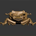 Golden Beetle Shaped Decorative Ornament With Intricate Details And Shiny Finish