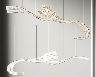 Modern special-shaped chandelier 3d model