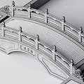 Traditional Chinese Stone Bridge With Carved Railings Arch Design Decorative Pillars And Stone Slab Pathway
