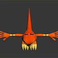 Orange And Yellow Cartoon Character With Long Ears Big Eyes And Outstretched Arms
