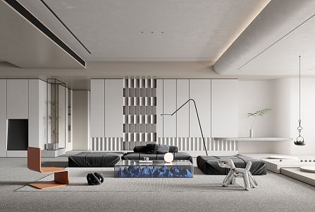 modern living room 3d model