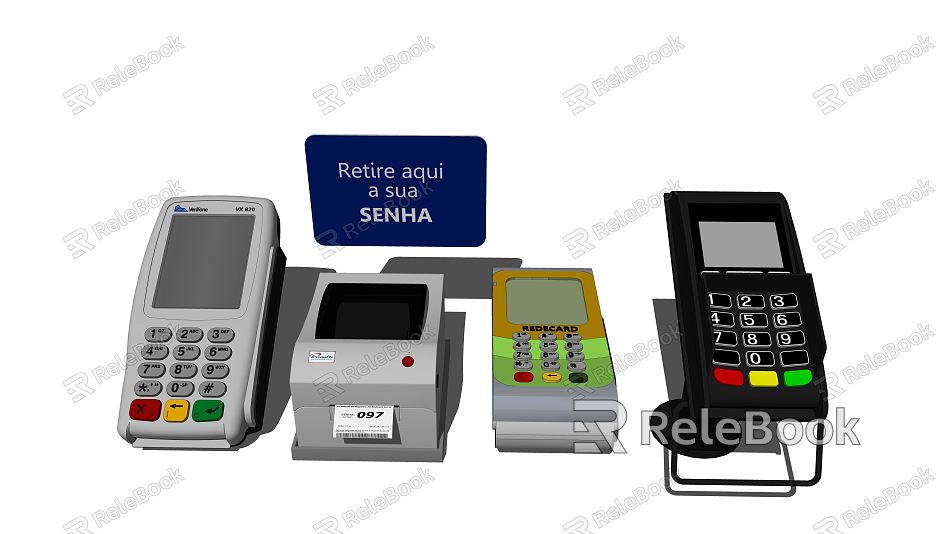 Modern credit card machine model