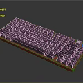 Sleek Mechanical Keyboard With Red Frame And Black Keycaps For Electronic Devices
