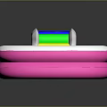 Inflatable Pink Swimming Pool With Colorful Slide Kids Play Equipment