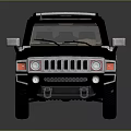 Deep Blue Off Road SUV With Sturdy Exterior And Roof Rack Design