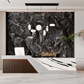Modern Front Office Front Desk 3d model