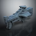 Futuristic Sci Fi Spaceship Model With Complex Armored Structure And Multi Deck Design 3d model