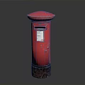 Classic Red Metal Postbox As Essential Daily Living Supply With Vintage Design