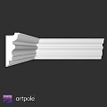 White Decorative Architectural Molding With Layered Grooves For Interior Design