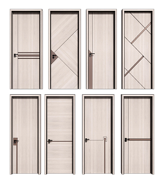 Modern swing door 3d model