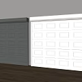 Gray And White Garage Doors With Panel Design For Modern Home Exteriors