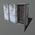 Distribution Box Central Control Power Supply Box Distribution Cabinet General Control Electric Box Substation Transformer Low Face Number Low Mold Simple Mold Game Video Level Super Realistic 3d model