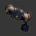 Smart Mechanical Robot in Standing Pose with Sci Fi Design and Armored Structure