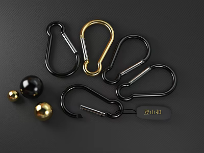 Fashion Jewelry Accessories Gold And Black Clasps With Round Beads Eva H11 Design 3d model