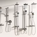 Various Modern Shower Head Designs With Handheld And Rainfall Sprayer Features