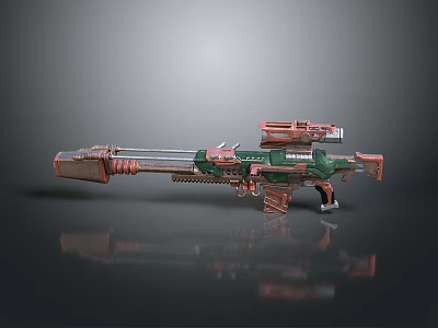rifle semi-automatic rifle combat rifle battle rifle carbine war rifle attack rifle 3d model