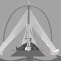 modern bridge type bridge 3d model