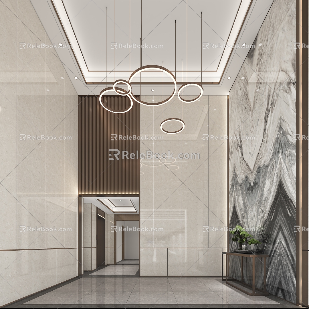 Lobby elevator room 3d model