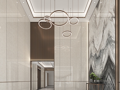 Lobby elevator room 3d model