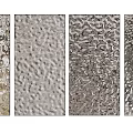 Decorative Wall Panels With Different Textured Metallic Finishes For Interior Design 3d model