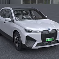 White BMW Electric Car With Modern Front Grille And Sleek Body Design