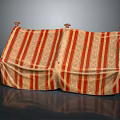 Red And White Striped Foldable Fabric Household Storage Bag For Organizing