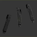 Black Handguns Various Models On Display With Metallic Finish And Modern Design