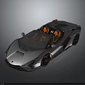 Silver Convertible Sports Car With Sleek Exterior Orange Seats And Aerodynamic Design Reflection