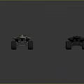 Realistic Sandy Terrain Display With Two Detailed Off Road Vehicle Models