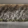 Modern rock background wall 3d model