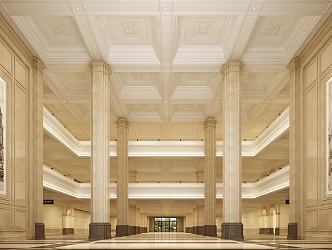 European-style hall 3d model