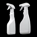 Essential White Bathroom Cleaning Accessories Spray Bottle And Toilet Cleaner