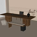 Modern Tea Table and Chair Combination Tea Table Stool Bench 3d model