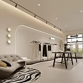 Modern Clothing Store Interior Design With Spacious Layout And Clothing Racks
