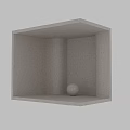Textured Sphere Decorative Component With Gray Surface And Corner Soft Lighting 3d model