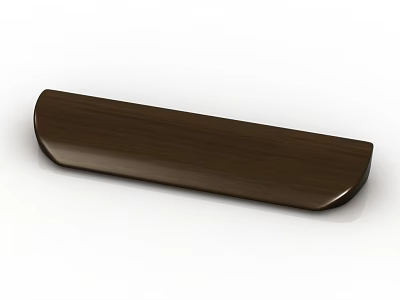 Dark Brown Wooden Furniture Handle with Smooth Surface and Modern Design 3d model