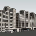 Modern High Rise Residential Buildings With Contemporary Architecture And Blue Sky