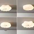 White Cloud Shaped Ceiling Light With Warm Glow For Modern Interior Decor