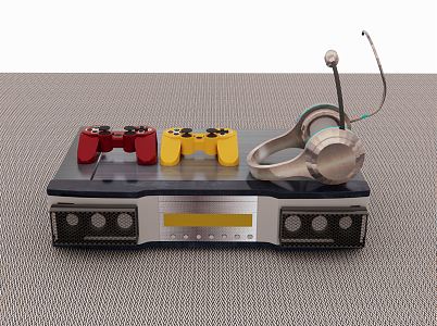 Modern game console 3d model