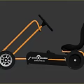 Kids Electric Toy Go Kart with Yellow Frame Black Seat and Steering Wheel