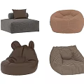 Stylish Bean Bag Chairs With Various Shapes And Comfortable Materials For Living Room